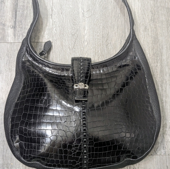 Brighton Alligator Embossed Leather Handbag - Picture 2 of 8